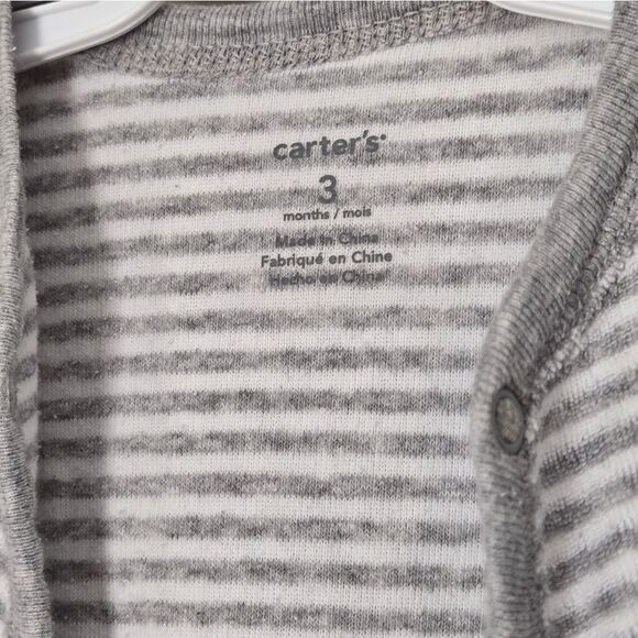 3/$15 Carters Terry Cloth Sleeper Size 3 M - Picture 2 of 4